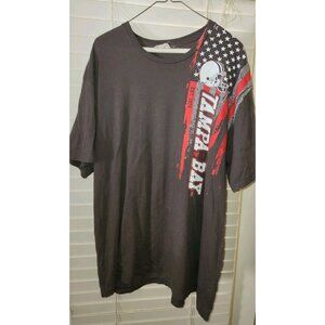 Tampa Bay Football est 1976 Mens 2XL Short Sleeve gray T Shirt w/defect